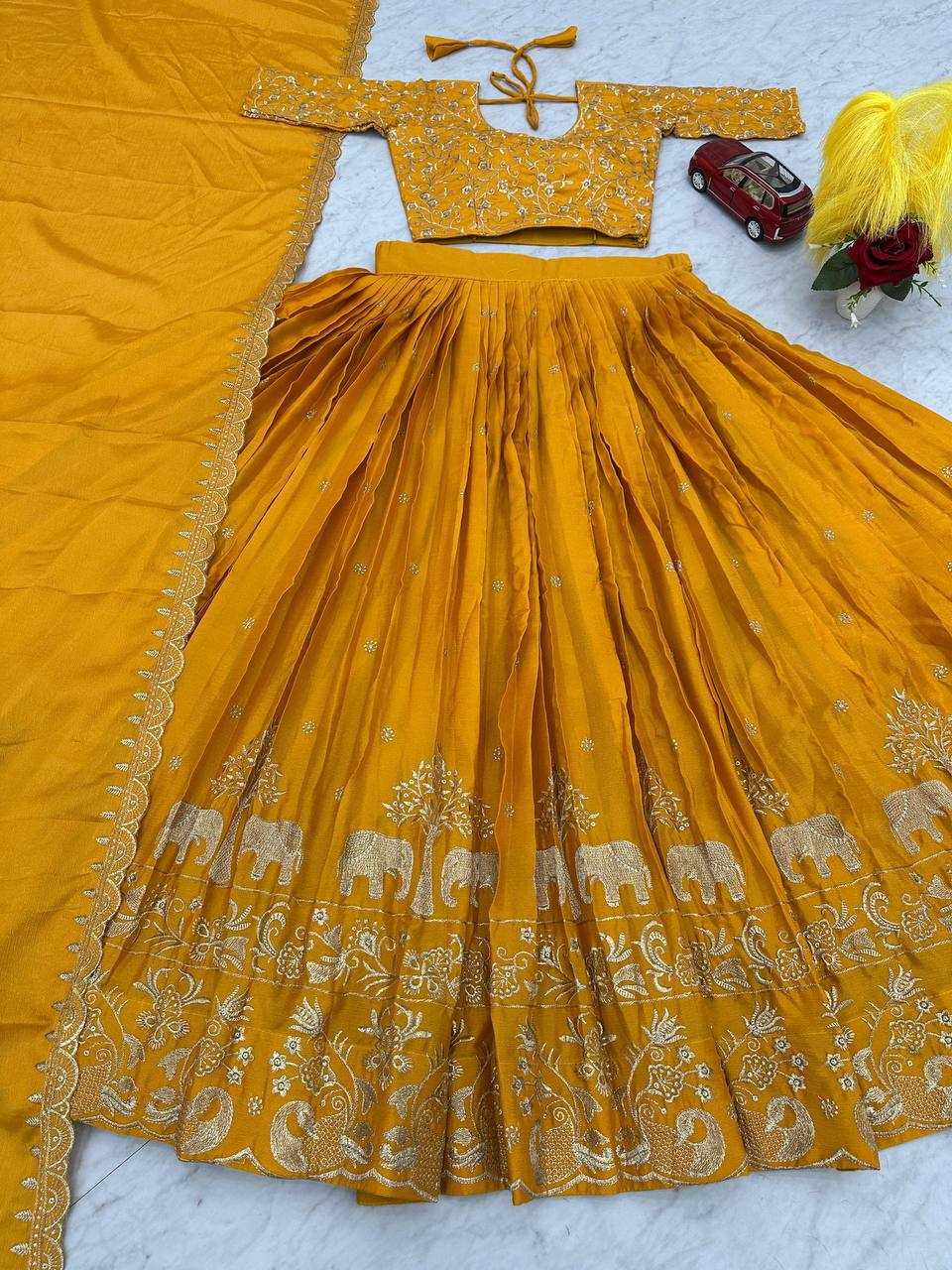 Ynf Chinon KESH120 075 Lehengas Wedding Collections Festive Collections Wholesale Embroidered Lehenga Designer Lehenga Choli Lehenga With Dupatta Manufacturer