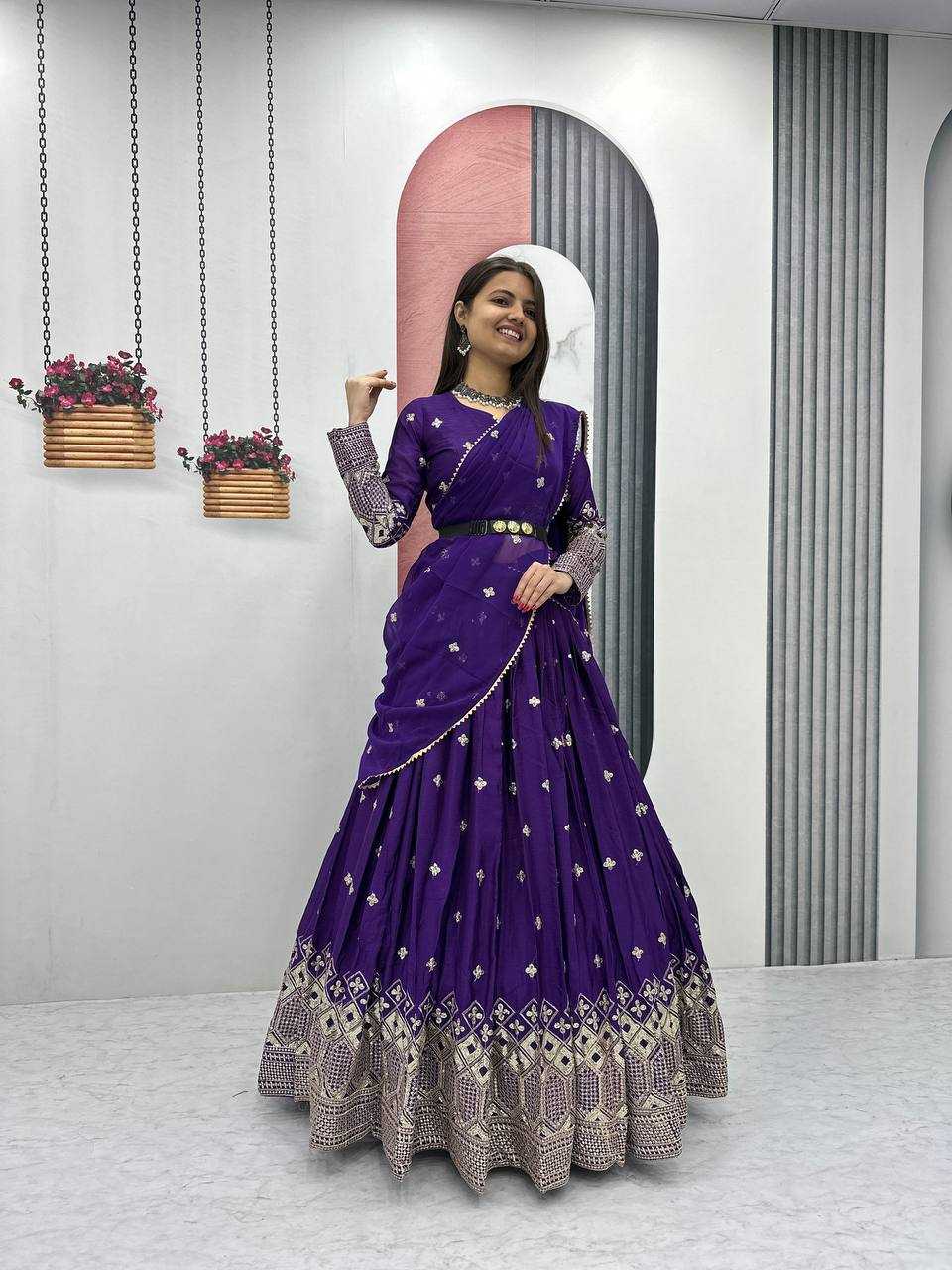 Ynf Chinon KESH120 225 Lehengas Wedding Collections Festive Collections Wholesale Embroidered Lehenga Designer Lehenga Choli Lehenga With Dupatta Manufacturer