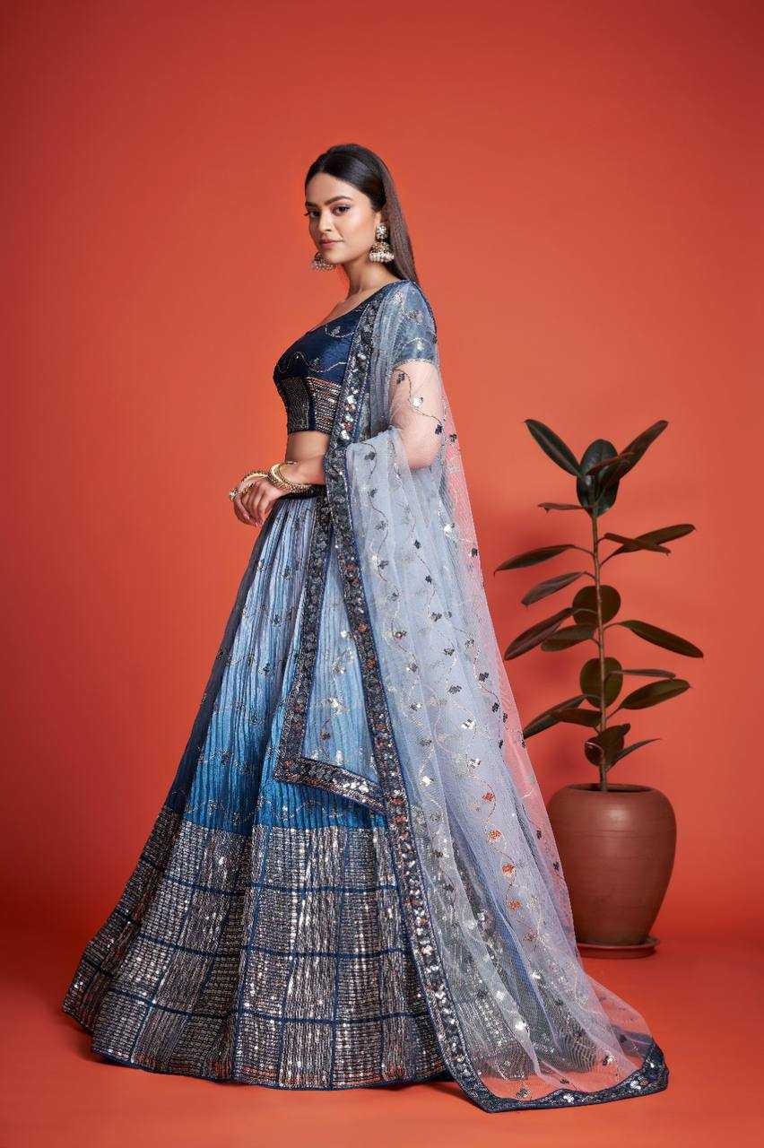 Ynf Chinon KESH295 267 Lehengas Wholesale Embroidered Lehenga Heavy Lehenga Sequins Lehenga Manufacturer