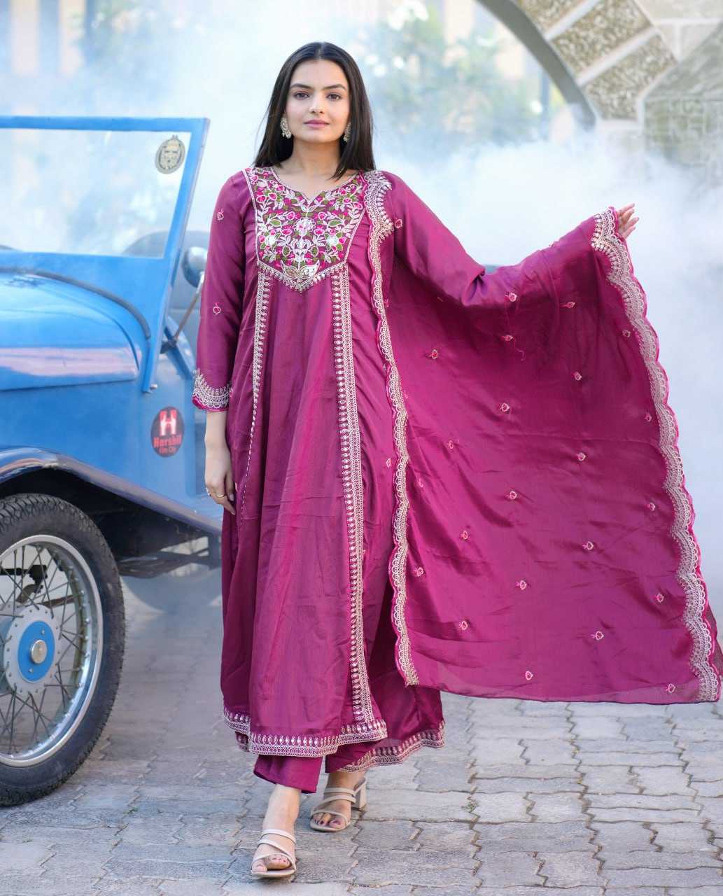 Ynf Chinon KESH394 41 Suits & Dresses Diwali Collections Festive Collections Wholesale Embroidery Suits Casual Dresses Party Wear Dresses Manufacturer