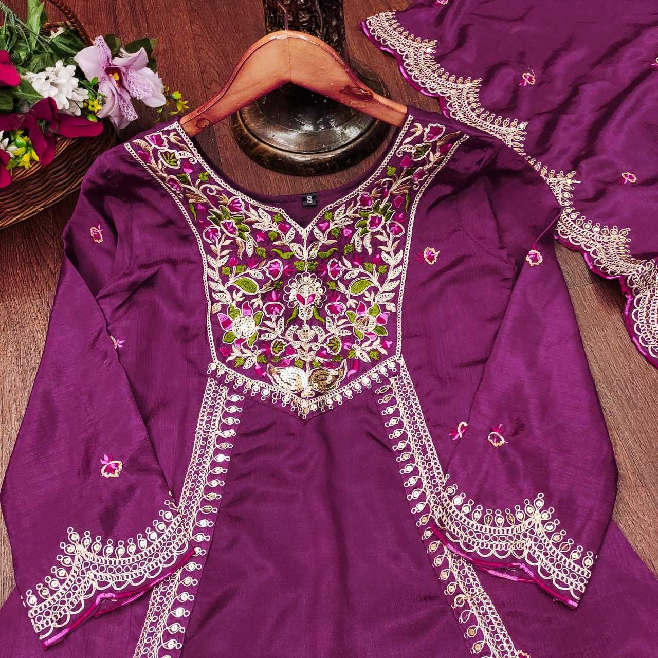 Ynf Chinon KESH394 41 Suits & Dresses Diwali Collections Festive Collections Wholesale Embroidery Suits Casual Dresses Party Wear Dresses Manufacturer