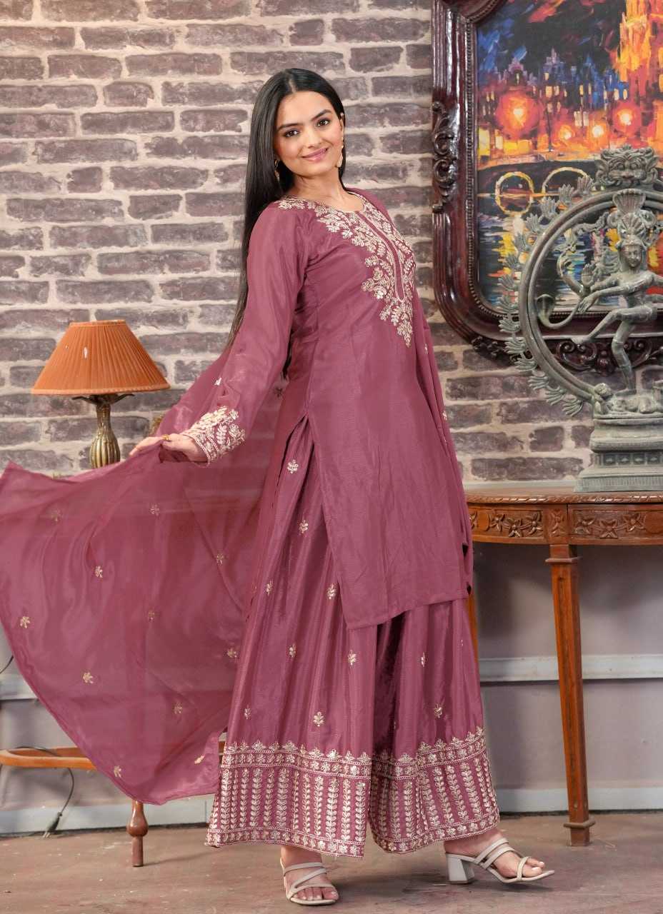 Ynf Chinon KESH394 42 Suits & Dresses Wedding Collections Festive Collections Wholesale Sharara Salwar Suits Embroidery Suits Wedding Outfits Manufacturer