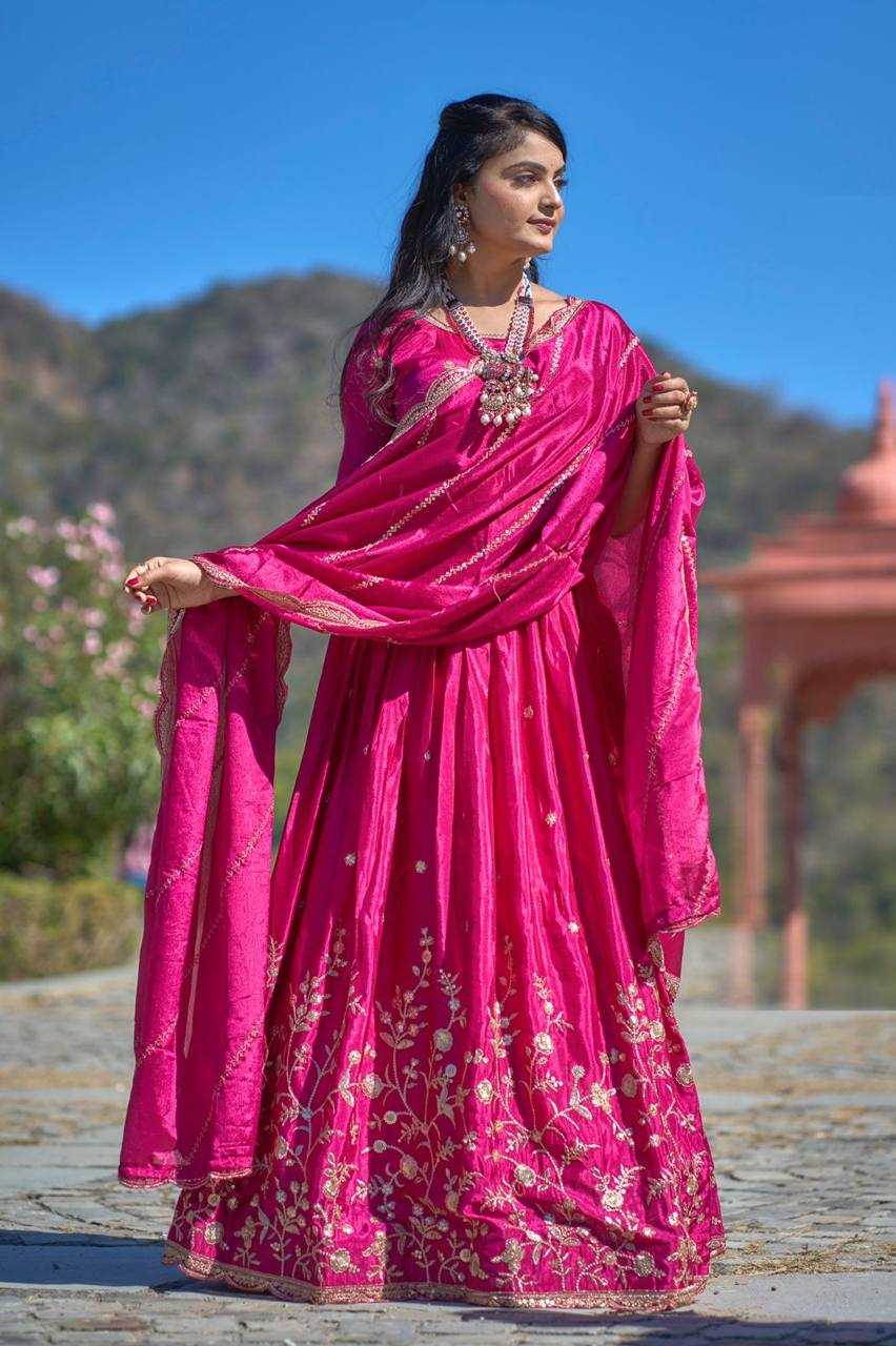 Ynf Chinon RIN119 9011 Lehengas Wedding Collections Festive Collections Wholesale Embroidered Lehenga Thread Work Lehenga Lehenga With Cancan Manufacturer