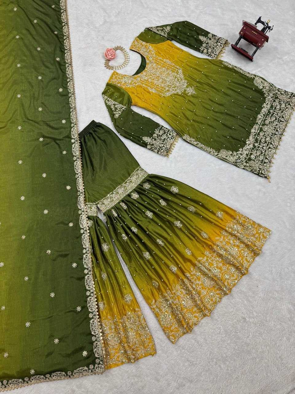 Ynf Chinon RIN133 1498 Suits & Dresses Wedding Collections Festive Collections Wholesale Ladies Suits Sharara Salwar Suits Wedding Outfits Manufacturer