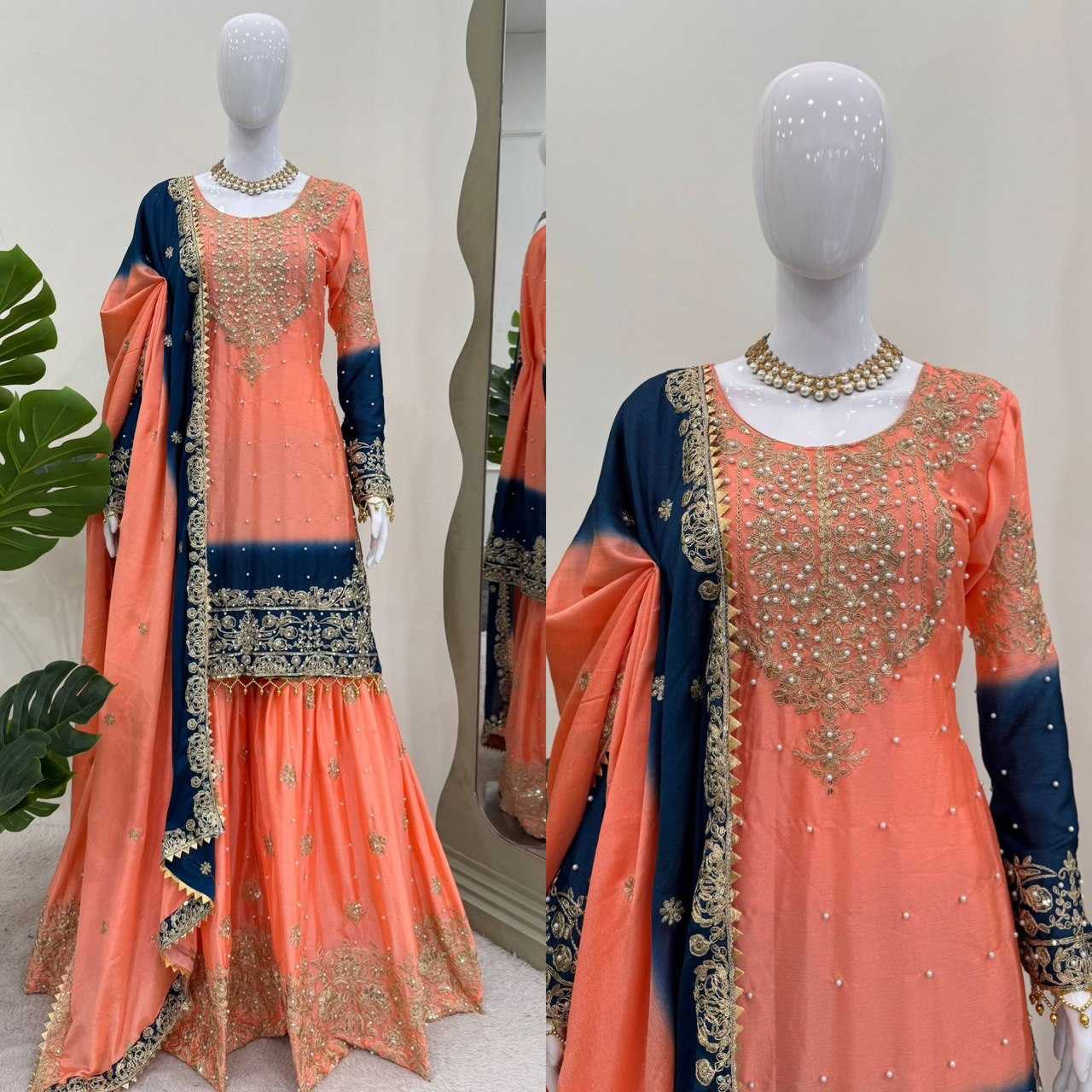 Ynf Chinon RIN133 1498 Suits & Dresses Wedding Collections Festive Collections Wholesale Ladies Suits Sharara Salwar Suits Wedding Outfits Manufacturer