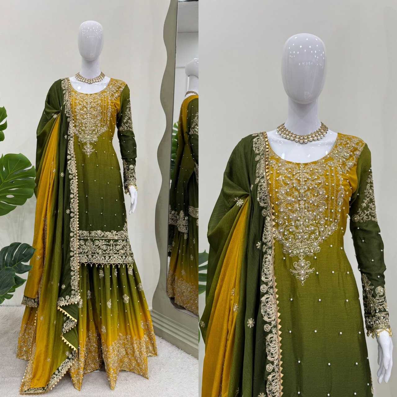 Ynf Chinon RIN133 1498 Suits & Dresses Wedding Collections Festive Collections Wholesale Ladies Suits Sharara Salwar Suits Wedding Outfits Manufacturer