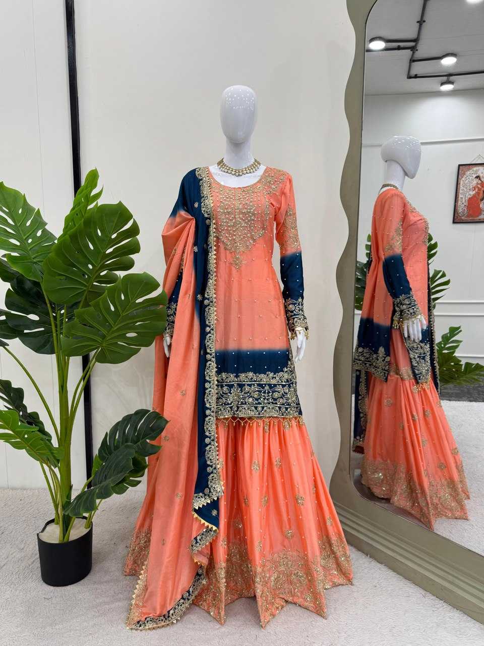 Ynf Chinon RIN133 1498 Suits & Dresses Wedding Collections Festive Collections Wholesale Ladies Suits Sharara Salwar Suits Wedding Outfits Manufacturer