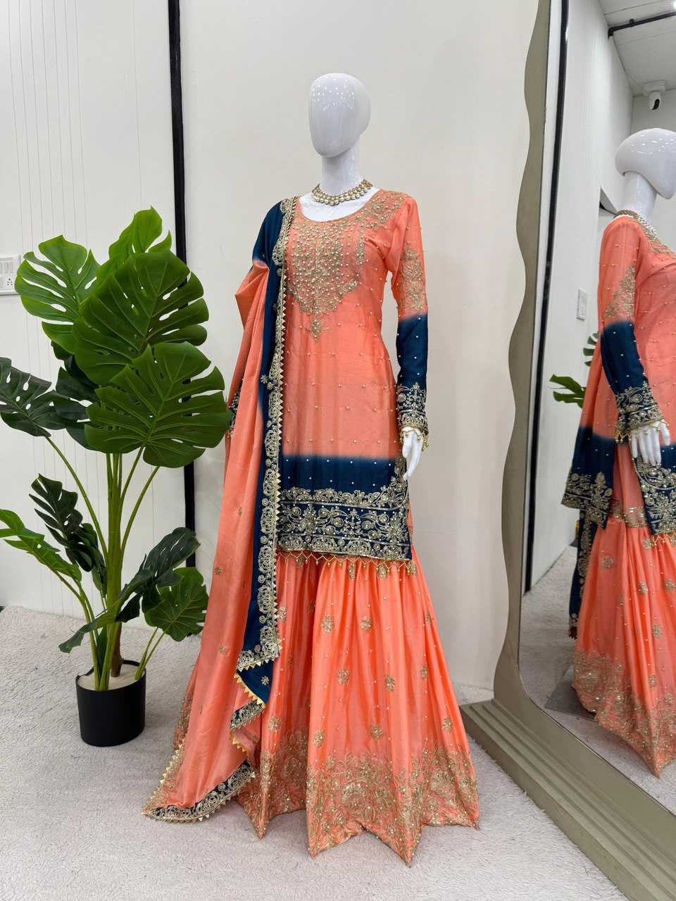 Ynf Chinon RIN133 1498 Suits & Dresses Wedding Collections Festive Collections Wholesale Ladies Suits Sharara Salwar Suits Wedding Outfits Manufacturer