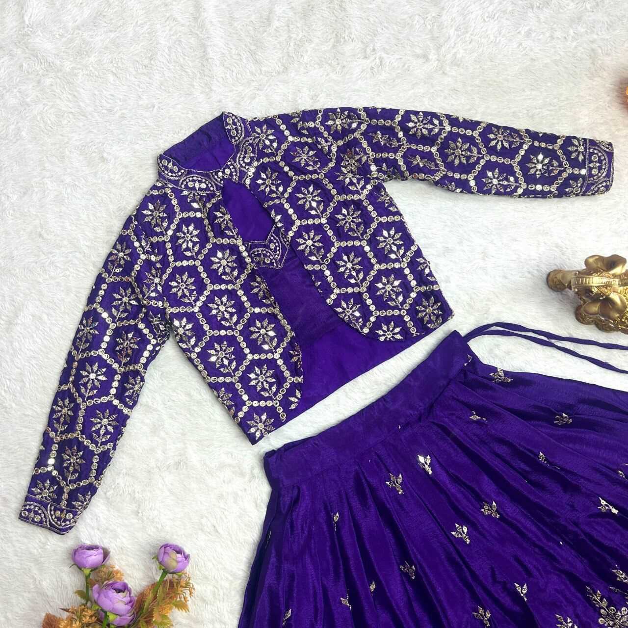 Ynf Chinon Silk KESH109 RRK114 Kids Wear Wholesale Kids Lehenga Embroidered Frock Kids Ghagra Choli Manufacturer