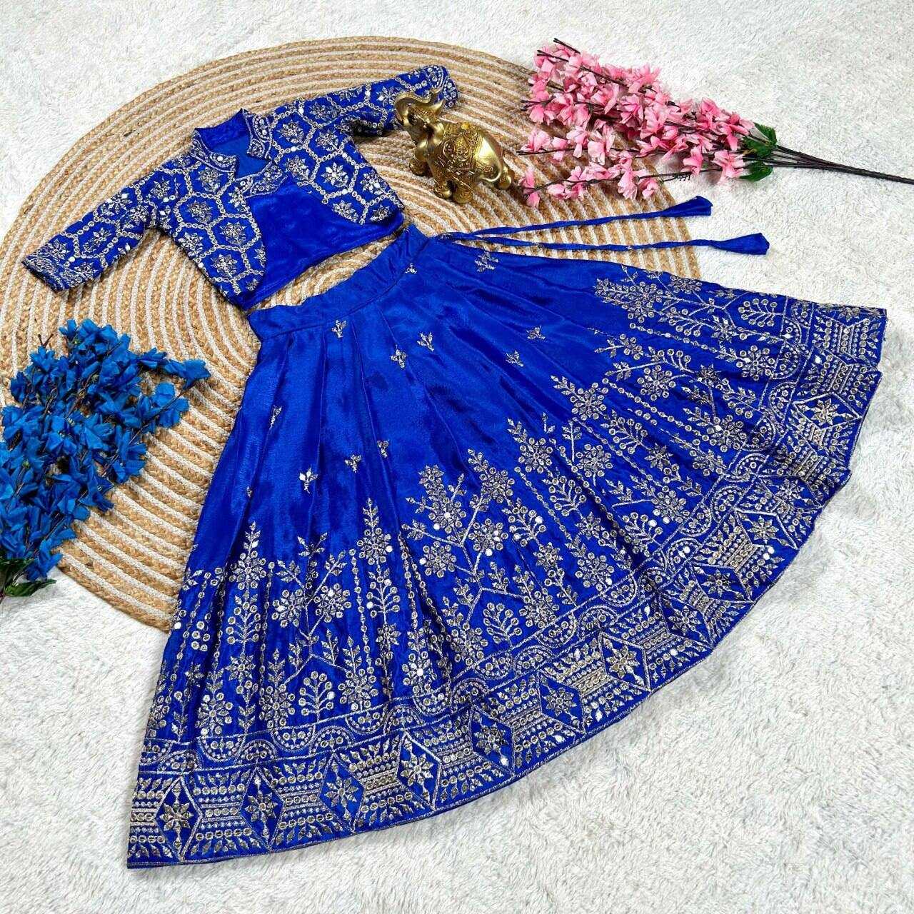 Ynf Chinon Silk KESH109 RRK114 Kids Wear Wholesale Kids Lehenga Embroidered Frock Kids Ghagra Choli Manufacturer