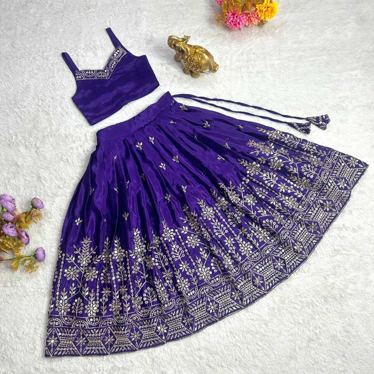 Ynf Chinon Silk KESH109 RRK114 Kids Wear Wholesale Kids Lehenga Embroidered Frock Kids Ghagra Choli Manufacturer