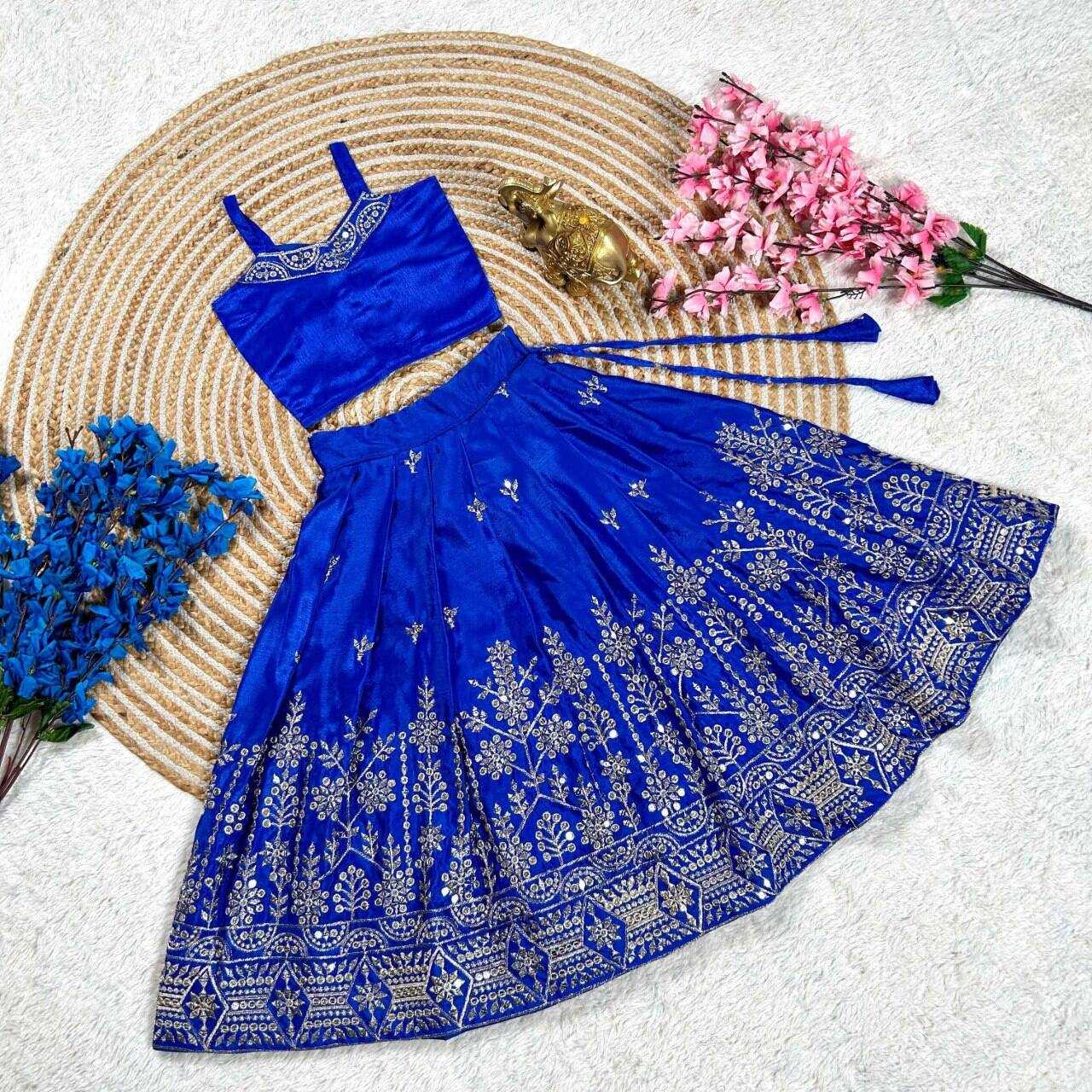 Ynf Chinon Silk KESH109 RRK114 Kids Wear Wholesale Kids Lehenga Embroidered Frock Kids Ghagra Choli Manufacturer