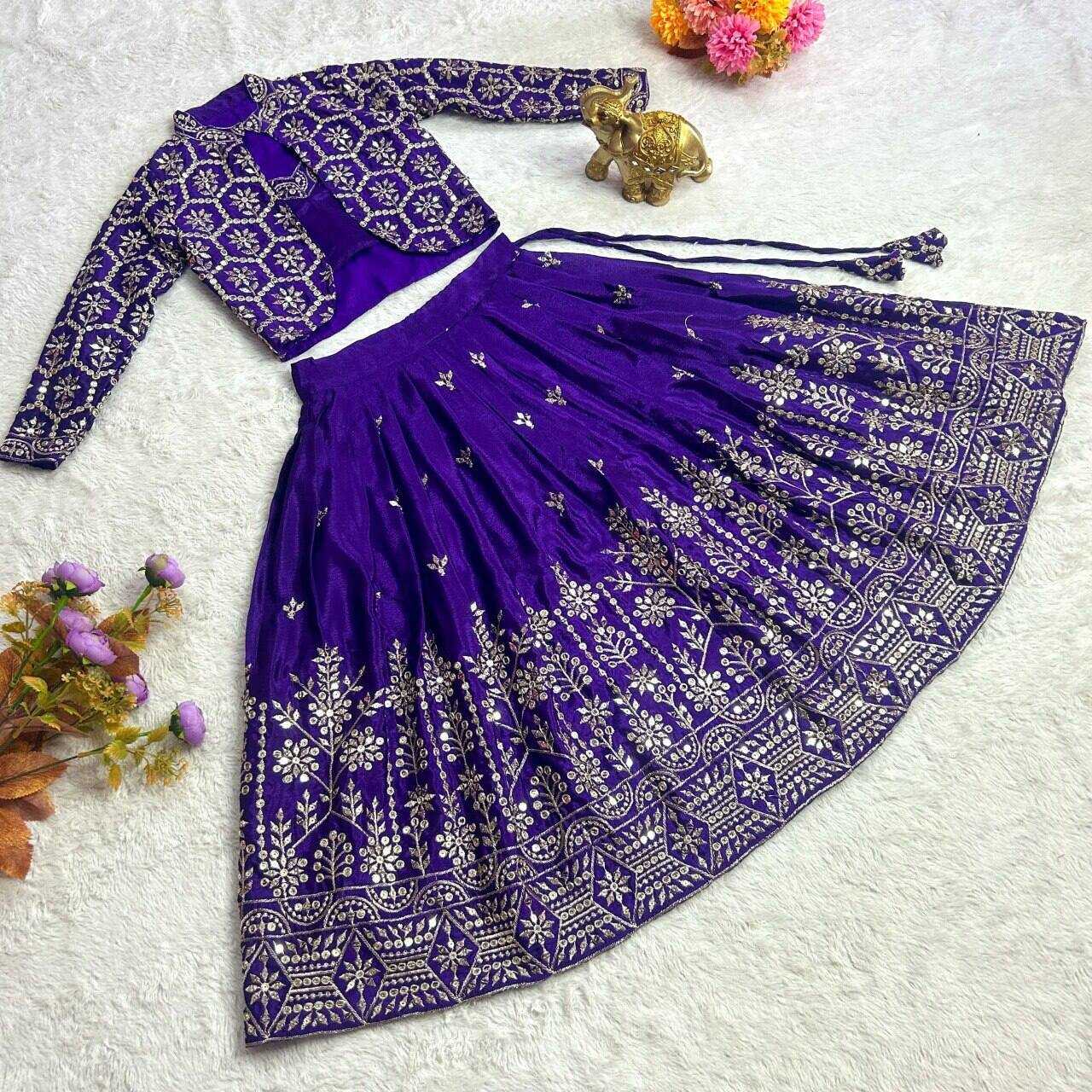 Ynf Chinon Silk KESH109 RRK114 Kids Wear Wholesale Kids Lehenga Embroidered Frock Kids Ghagra Choli Manufacturer