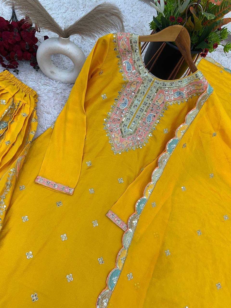 Ynf Chinon Silk KESH128 377 Suits & Dresses Wholesale Sharara Salwar Suits Ladies Silk Suit Party wear suits Manufacturer