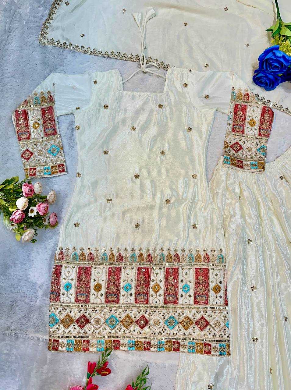 Ynf Chinon Silk KESH147 242 Suits & Dresses Wholesale Embroidery Suits Designer Suits Silk Suits Manufacturer