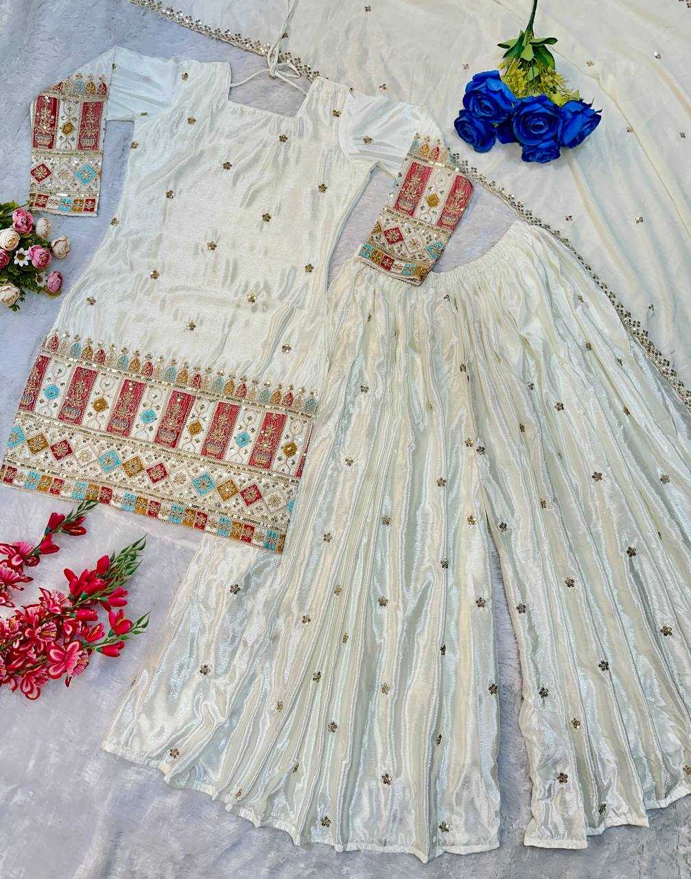 Ynf Chinon Silk KESH147 242 Suits & Dresses Wholesale Embroidery Suits Designer Suits Silk Suits Manufacturer