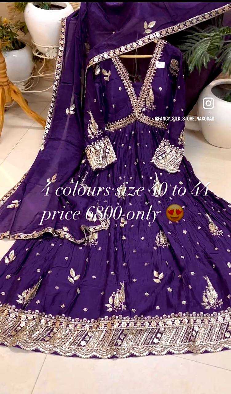 Ynf Chinon Silk KESH156 1149 Gowns Wholesale Fancy Gowns Party Gowns Wedding Gown Manufacturer