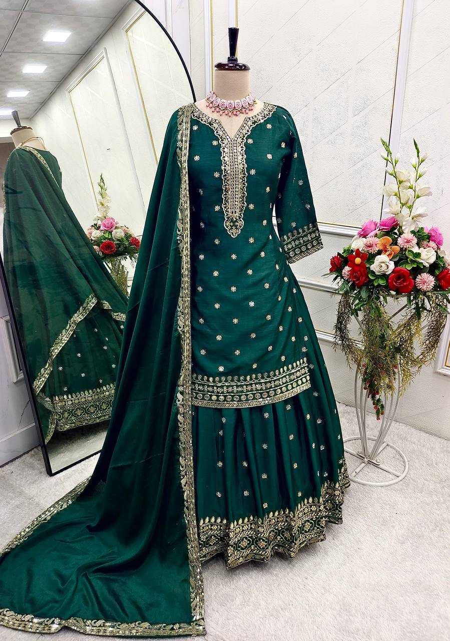 Ynf Chinon Silk KESH156 FD-106 Lehengas Wedding Collections Festive Collections Wholesale Silk Lehenga Embroidered Lehenga Lehenga With Dupatta Manufacturer