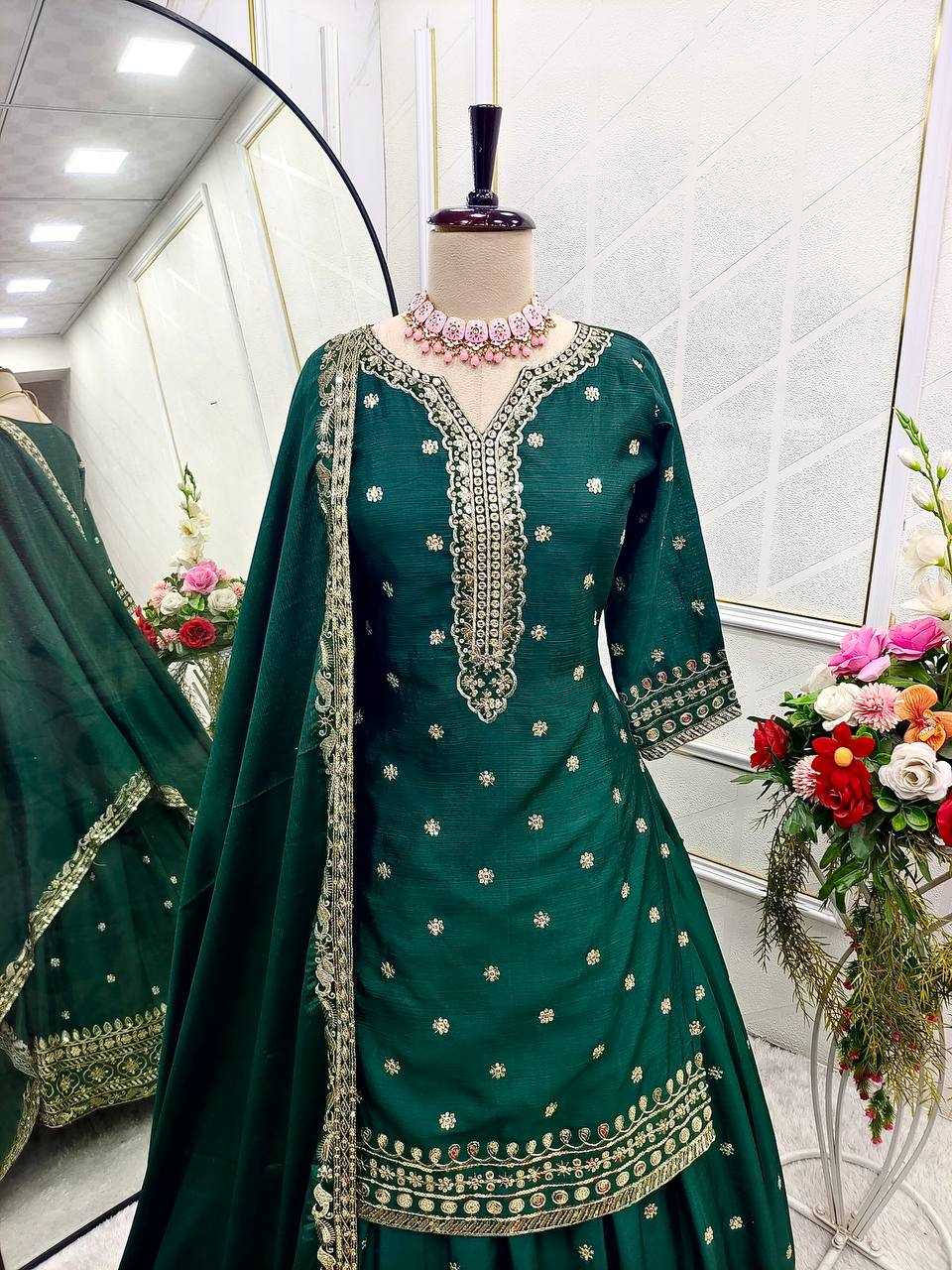 Ynf Chinon Silk KESH156 FD-106 Lehengas Wedding Collections Festive Collections Wholesale Silk Lehenga Embroidered Lehenga Lehenga With Dupatta Manufacturer