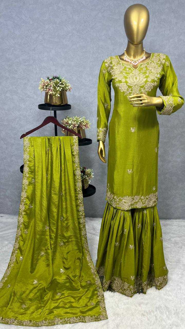 Ynf Chinon Silk KESH228 587 Suits & Dresses Wholesale Sharara Salwar Suits Embroidery Suits Ladies Silk Suit Manufacturer