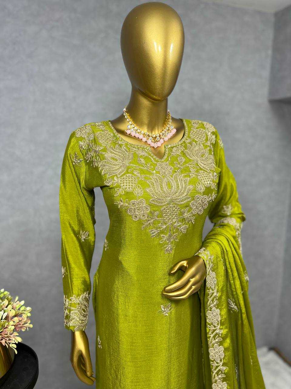 Ynf Chinon Silk KESH228 587 Suits & Dresses Wholesale Sharara Salwar Suits Embroidery Suits Ladies Silk Suit Manufacturer