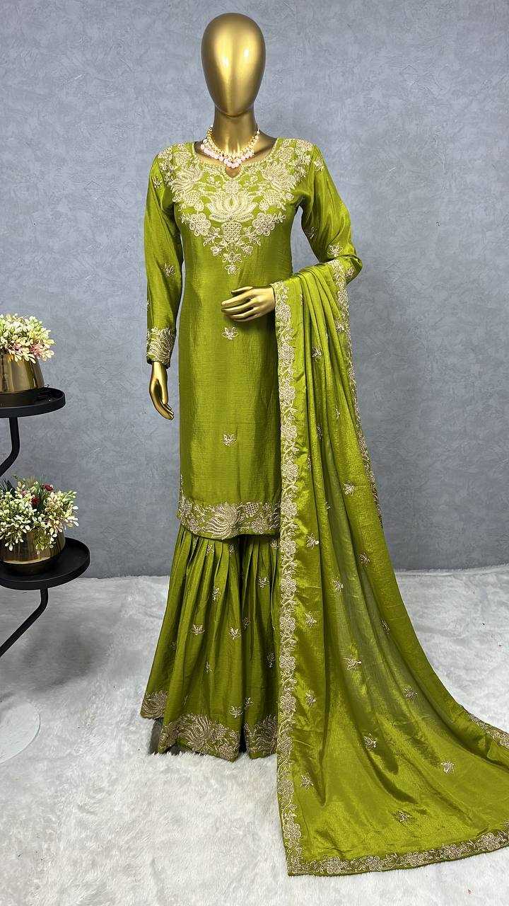 Ynf Chinon Silk KESH228 587 Suits & Dresses Wholesale Sharara Salwar Suits Embroidery Suits Ladies Silk Suit Manufacturer