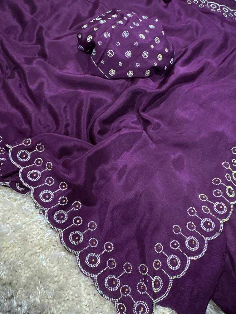 Ynf Chinon Silk RIN104 APE138 Silk Sarees Durga Pooja Sarees Wedding Collections Wholesale Designer Silk Sarees Fancy Silk Sarees Silk Sarees With Stone Work Manufacturer