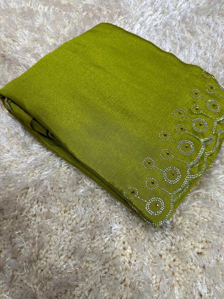 Ynf Chinon Silk RIN104 APE138 Silk Sarees Durga Pooja Sarees Wedding Collections Wholesale Designer Silk Sarees Fancy Silk Sarees Silk Sarees With Stone Work Manufacturer