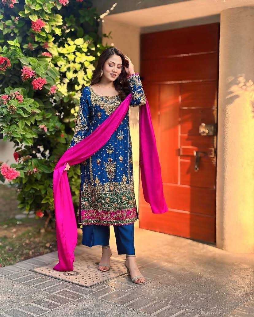 Ynf Chinon Silk RIN138 1344 Suits & Dresses Wedding Collections Festive Collections Wholesale Zari Work Suit Designer dresses Embroidered Dresses Manufacturer