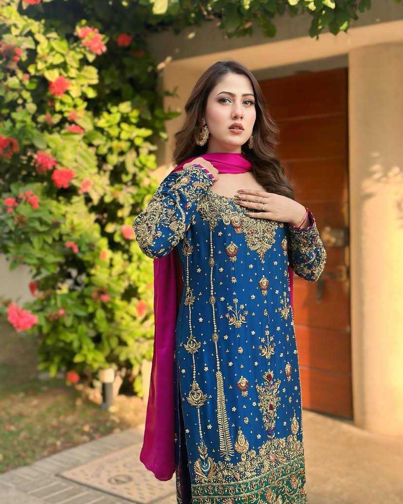 Ynf Chinon Silk RIN138 1344 Suits & Dresses Wedding Collections Festive Collections Wholesale Zari Work Suit Designer dresses Embroidered Dresses Manufacturer