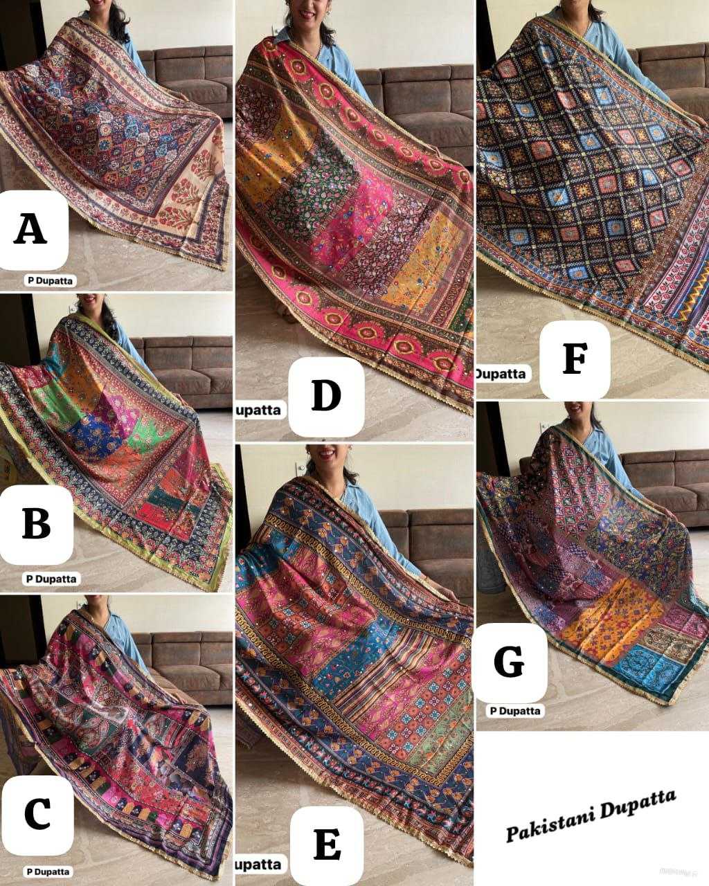 Ynf Chinon Silk RIN146 RMD02 Duppatas Wholesale Gajji Modal Dupattas Ethnic Dupattas Manufacturer