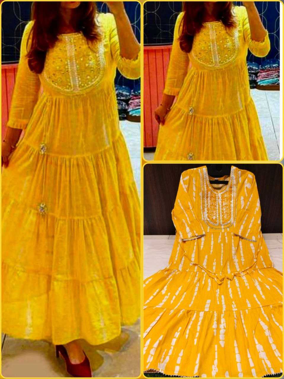 Ynf Cotton KESH354 GRM101 Gowns Wholesale Embroidery Gowns Party Wear Gowns Designer Gowns Manufacturer