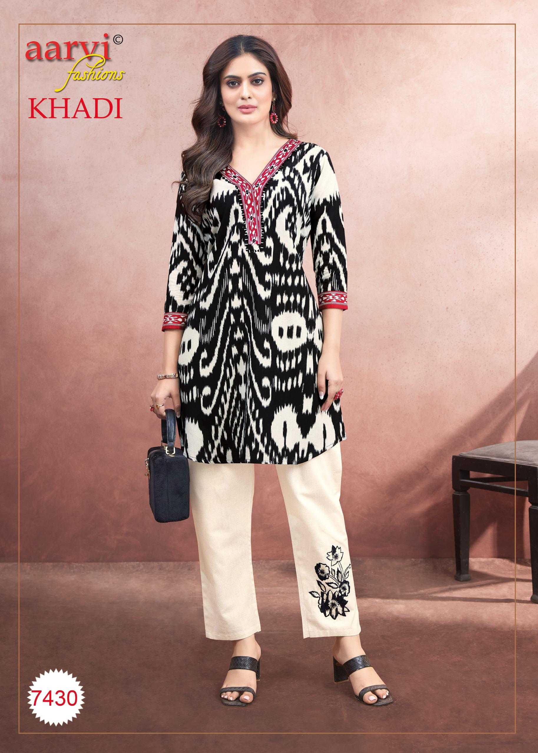 Ynf Cotton KESH443 AARVI-KHADI VOL 1 Setwise Collections Wholesale Kurtis Catalogs Manufacturer