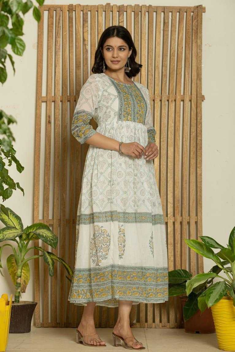 Ynf Cotton KESH443 Long flair gown Setwise Collections Wholesale Gowns Catalogs Manufacturer