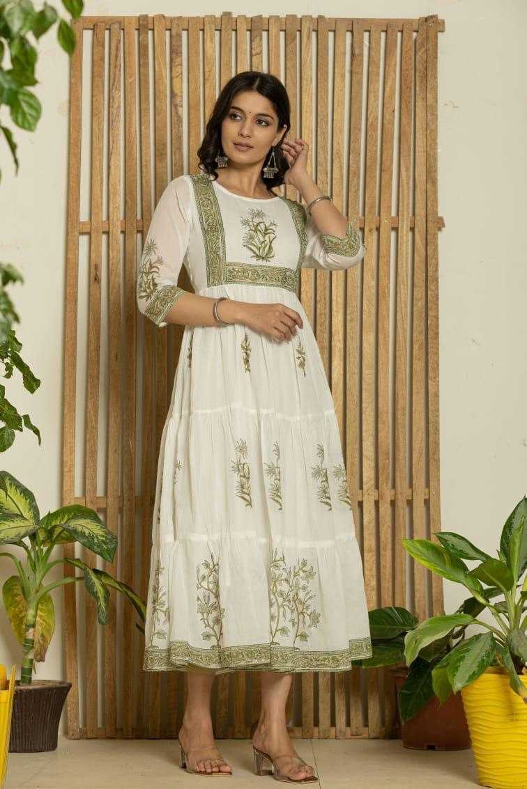 Ynf Cotton KESH443 Long flair gown Setwise Collections Wholesale Gowns Catalogs Manufacturer