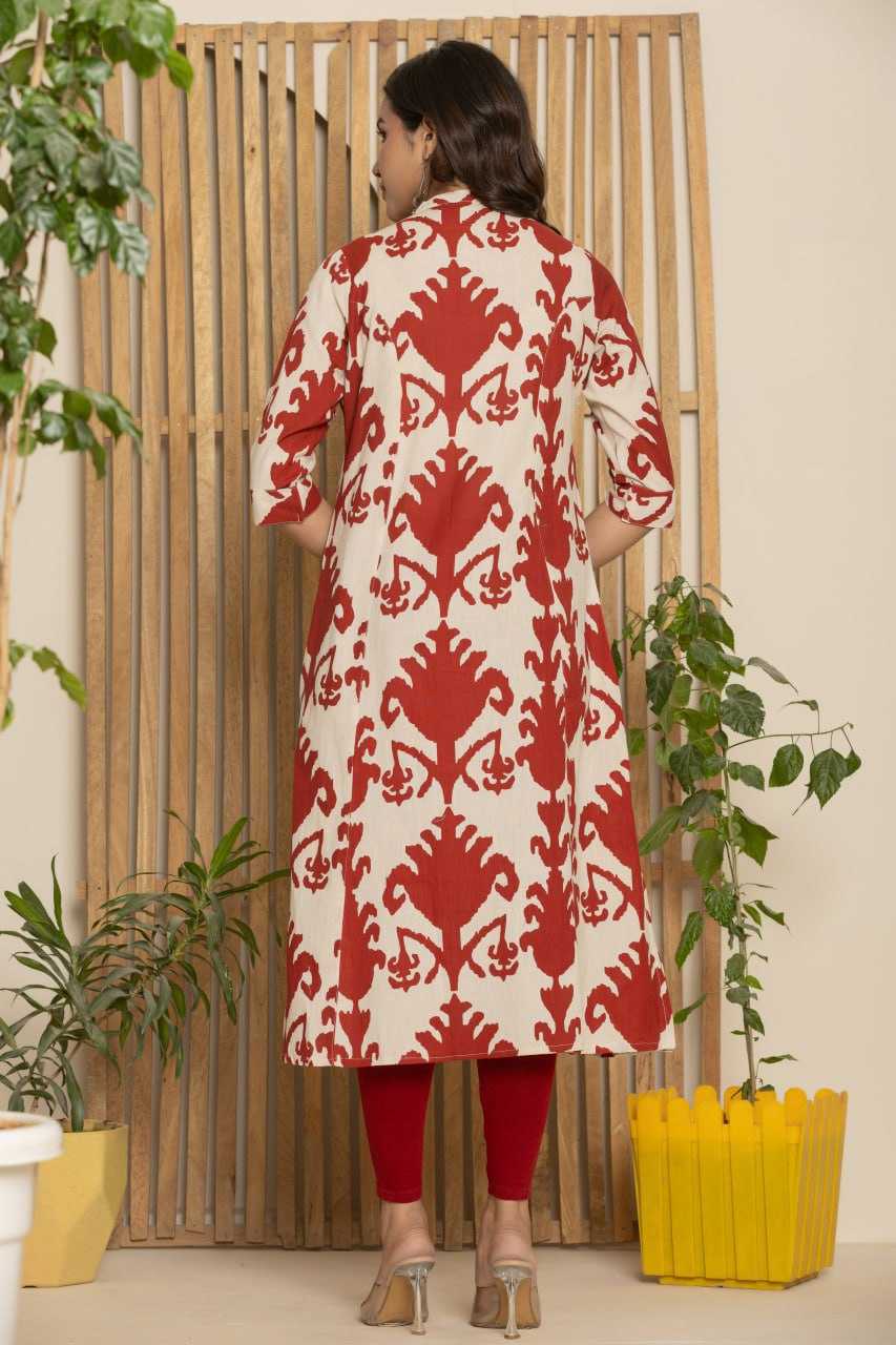 Ynf Cotton KESH470 3077 Kurti Rakhi Collections Wedding Collections Wholesale Printed Kurtis Cotton Kurtis Red Kurtis Manufacturer