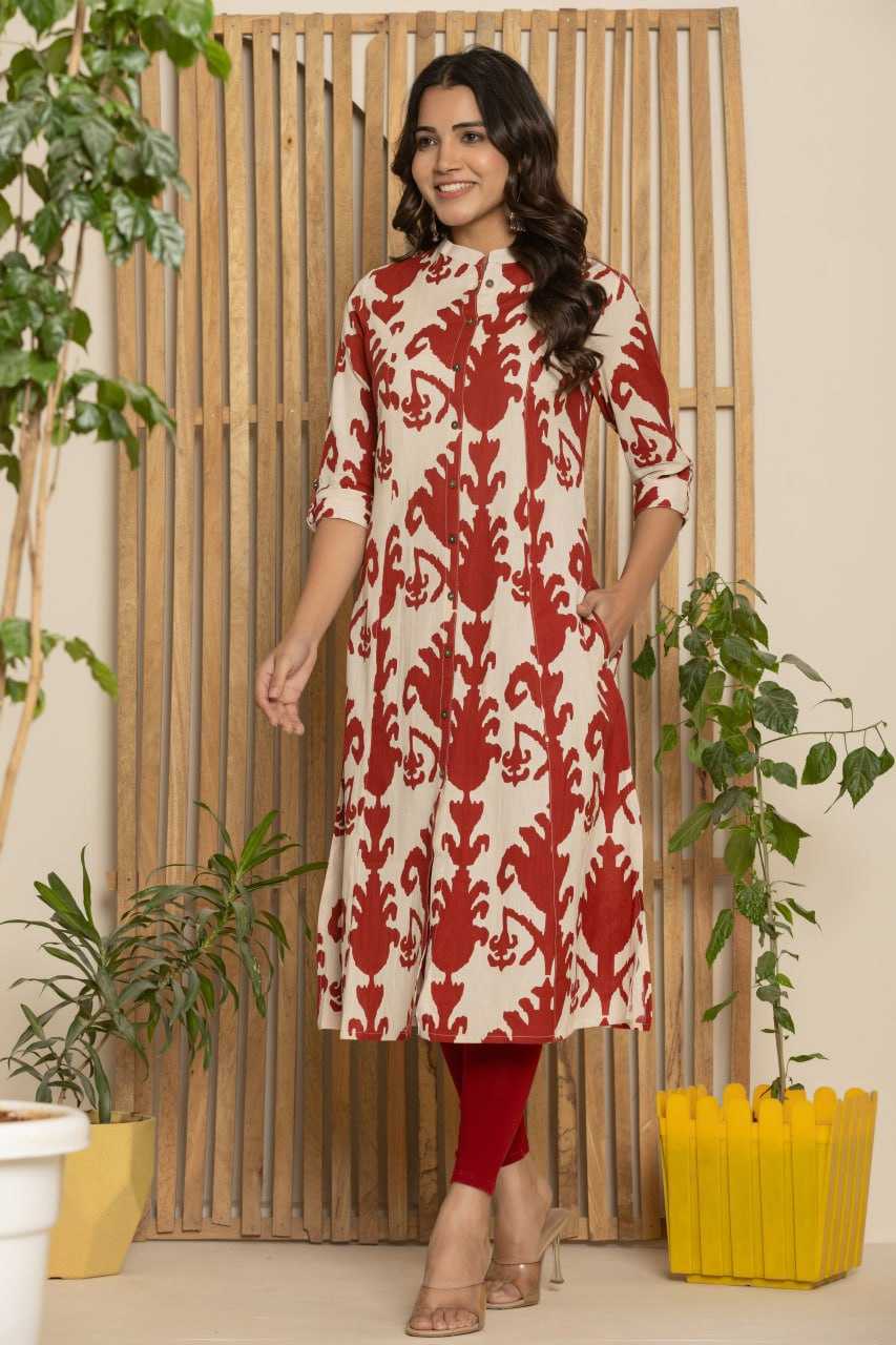 Ynf Cotton KESH470 3077 Kurti Rakhi Collections Wedding Collections Wholesale Printed Kurtis Cotton Kurtis Red Kurtis Manufacturer