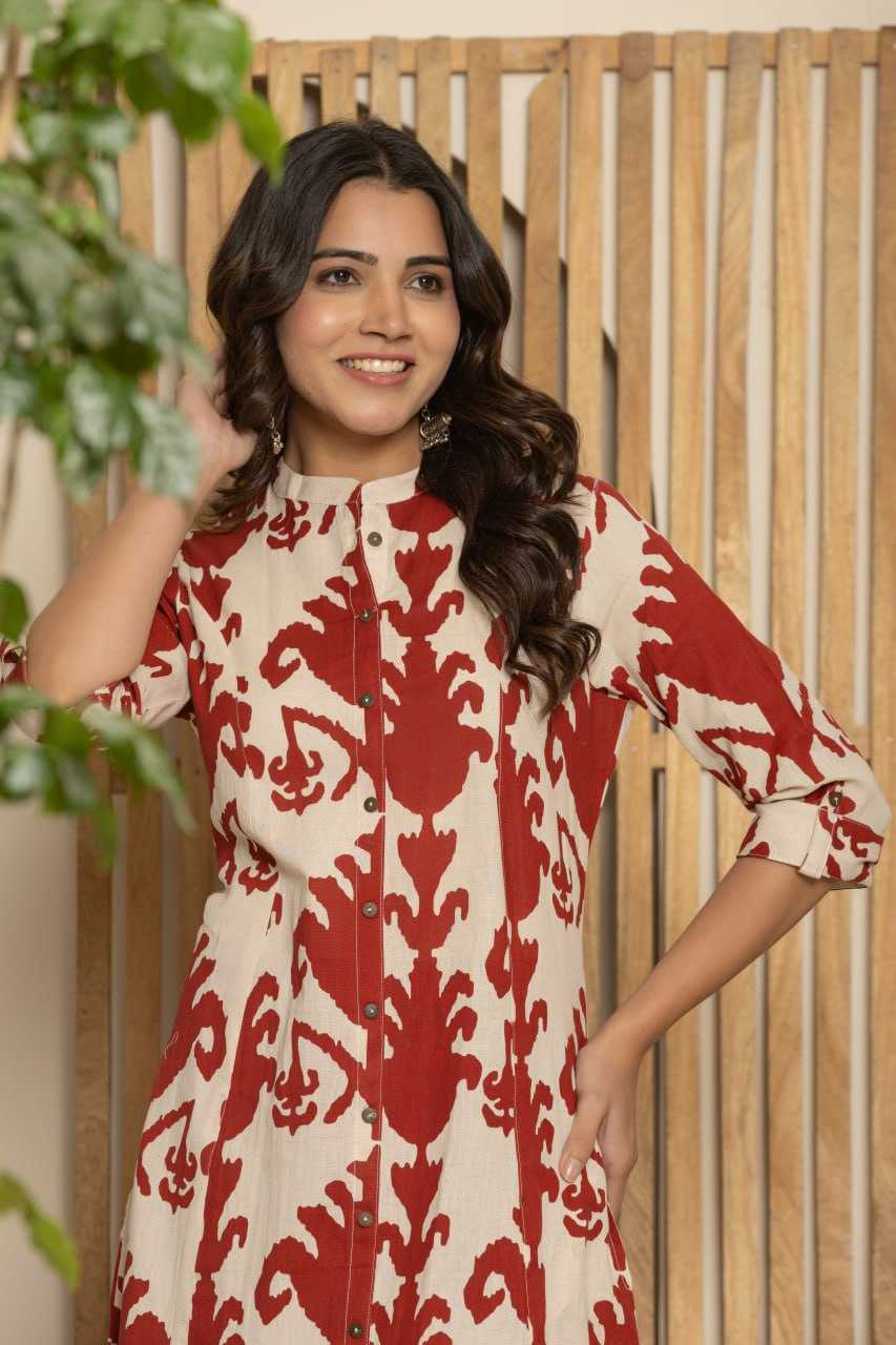 Ynf Cotton KESH470 3077 Kurti Rakhi Collections Wedding Collections Wholesale Printed Kurtis Cotton Kurtis Red Kurtis Manufacturer