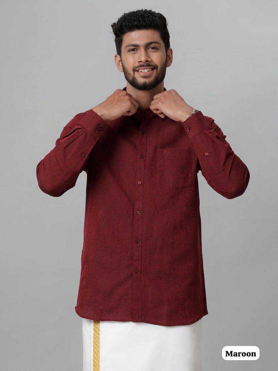 Ynf Cotton RIN125 INL01 Mens Wear Diwali Collections Festive Collections Wholesale Casual Wear Men Full Sleeves Shirts Men Plain Shirts Manufacturer