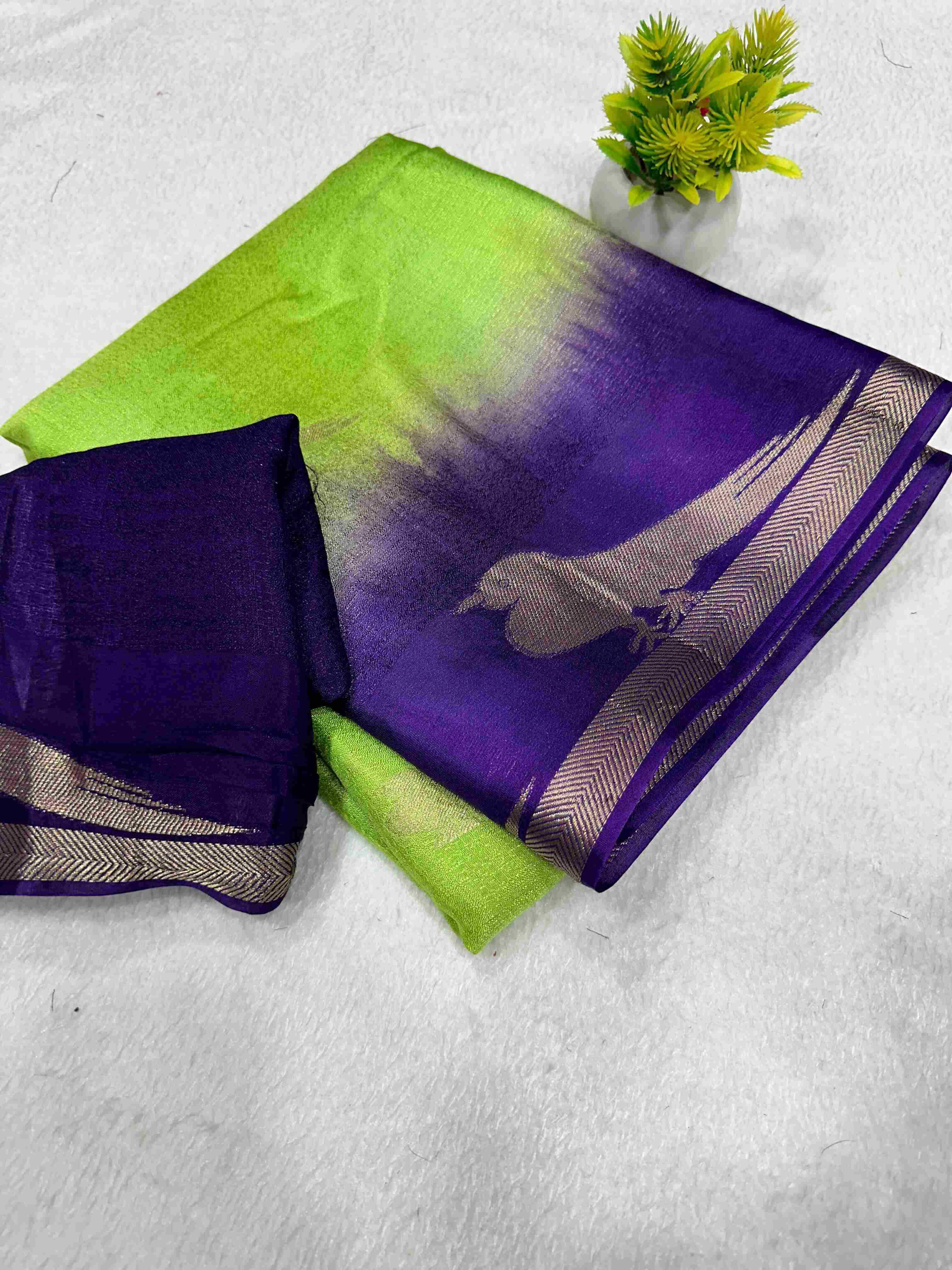 Ynf Crepe Silk RIN104 Parrot Silk Sarees Silk Sarees Festive Collections Wholesale Party Wear Sarees Crepe Silk Saree Silk Sarees With Blouse Manufacturer