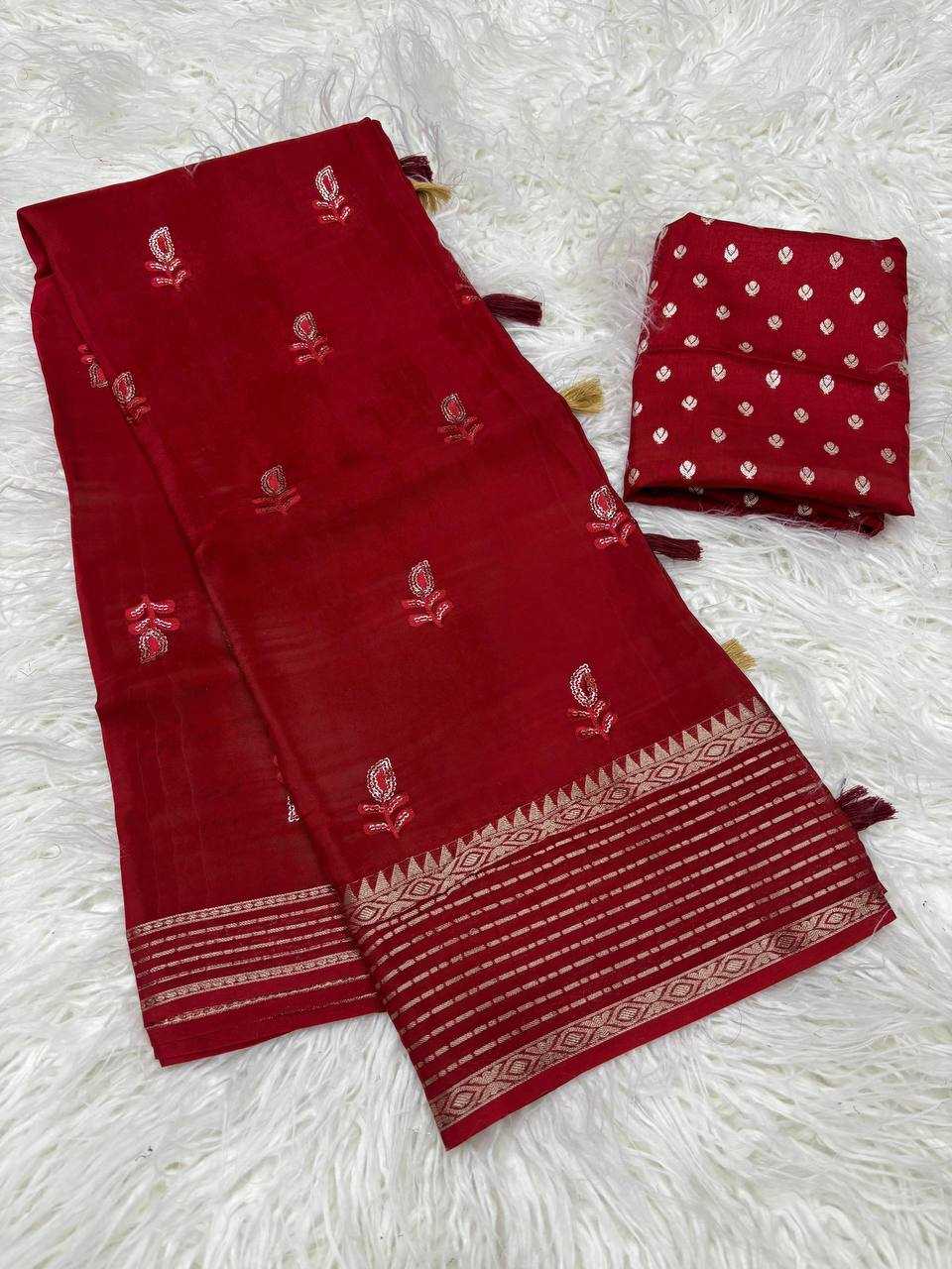 Ynf Crepe Silk RIN124 Tilak Viscose Crepe Saree Sarees Wedding Collections Festive Collections Wholesale Jacquard Saree Viscose Saree Sarees With Blouse Manufacturer