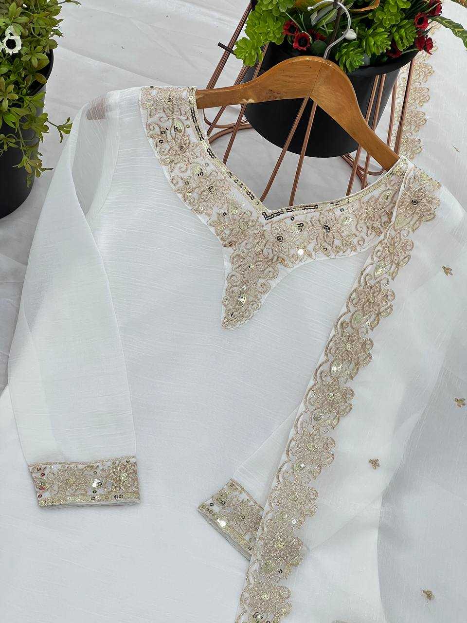 Ynf Crunchi KESH121 1666 Suits & Dresses Wedding Collections Festive Collections Wholesale Sharara Salwar Suits Ladies Silk Suit White Salwar Suit Manufacturer