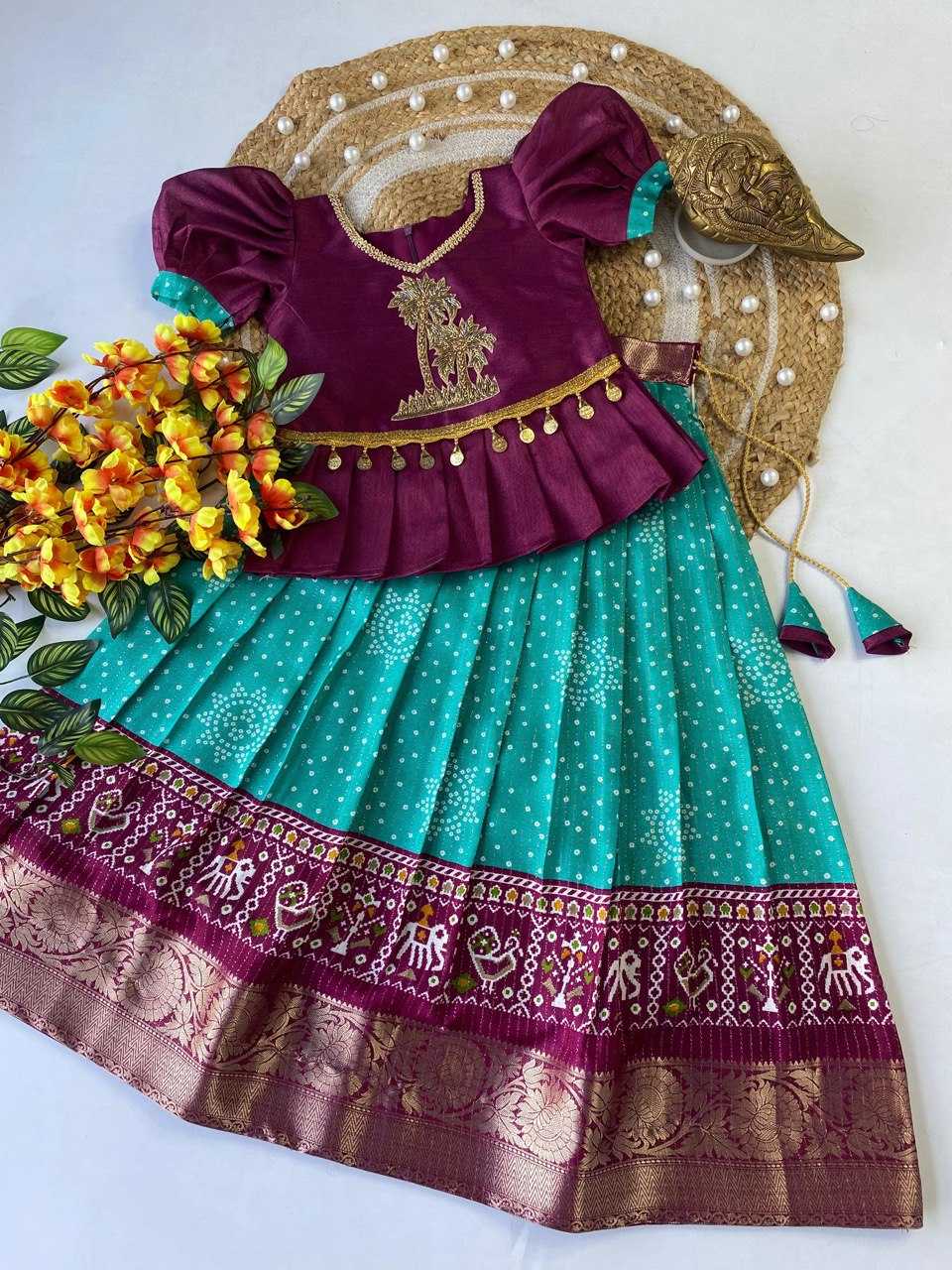 Ynf Dola Silk RIN115 REF05 Kids Wear Wholesale Kids Lehenga Kids Ethnic Wear Baby Girl Lehenga Manufacturer