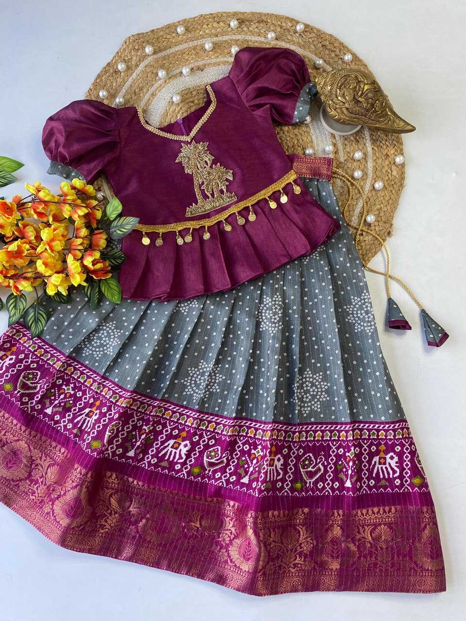 Ynf Dola Silk RIN115 REF05 Kids Wear Wholesale Kids Lehenga Kids Ethnic Wear Baby Girl Lehenga Manufacturer