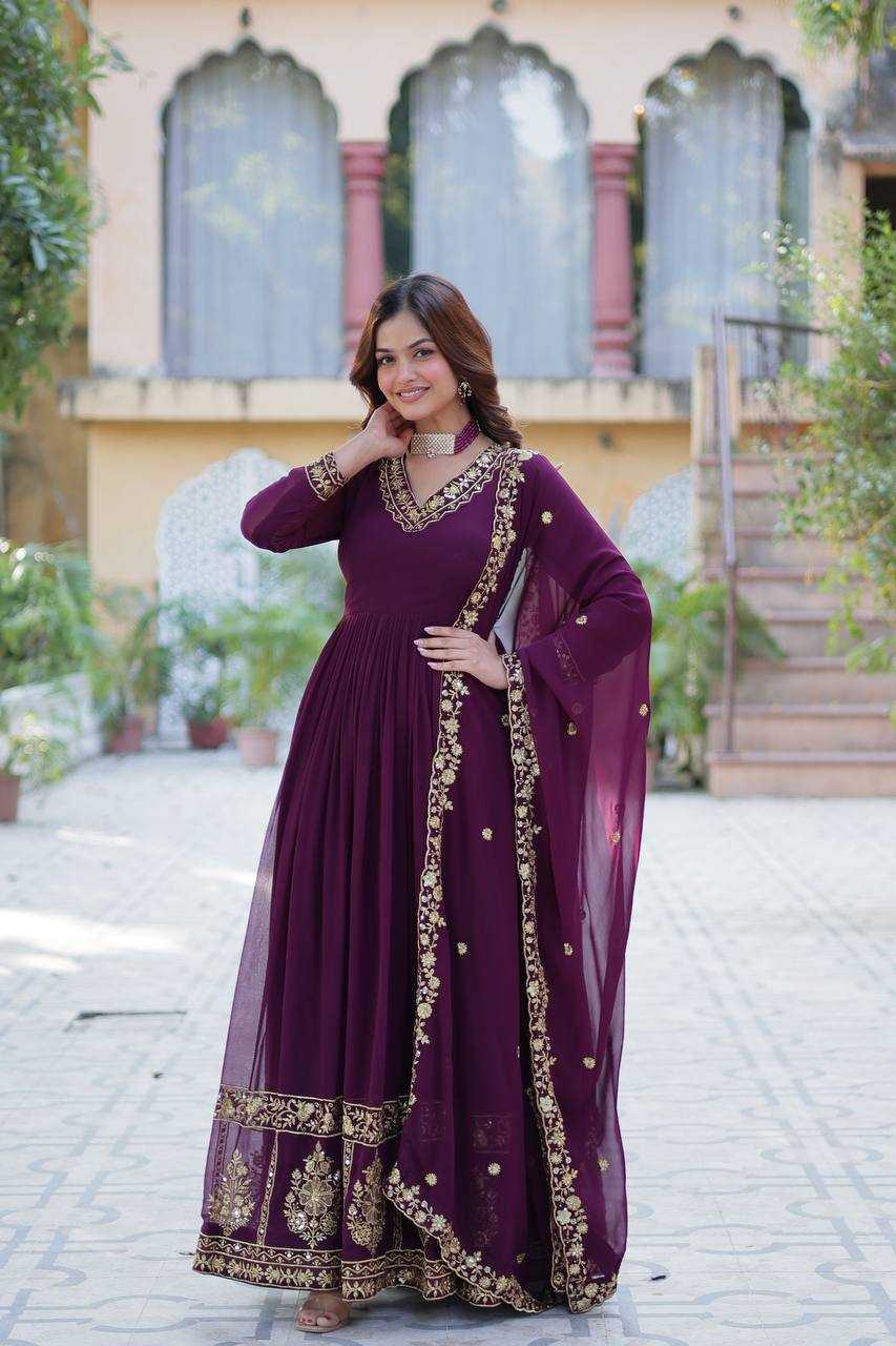 Ynf Faux Blooming RIN132 9217 Gowns Diwali Collections Wedding Collections Wholesale Embroidery Gowns Gown With Dupatta Wedding Outfits Manufacturer