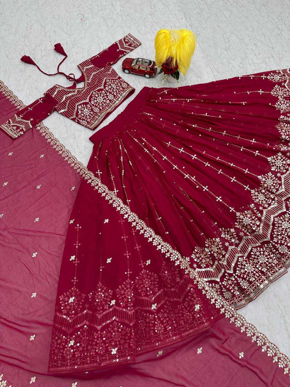 Ynf Faux Georgette KESH119 024 Lehengas Diwali Collections Wedding Collections Wholesale Embroidered Lehenga Designer Lehenga Choli Georgette Lehenga Manufacturer