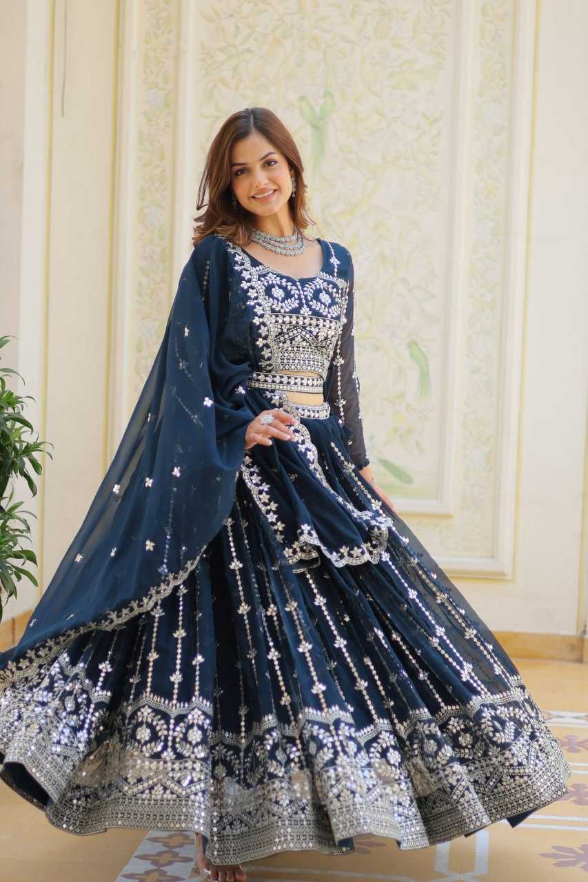 Ynf Faux Georgette KESH127 Ram-085 Lehengas Wedding Collections Festive Collections Wholesale Designer Lehenga Choli Georgette Lehenga Lehenga With Dupatta Manufacturer