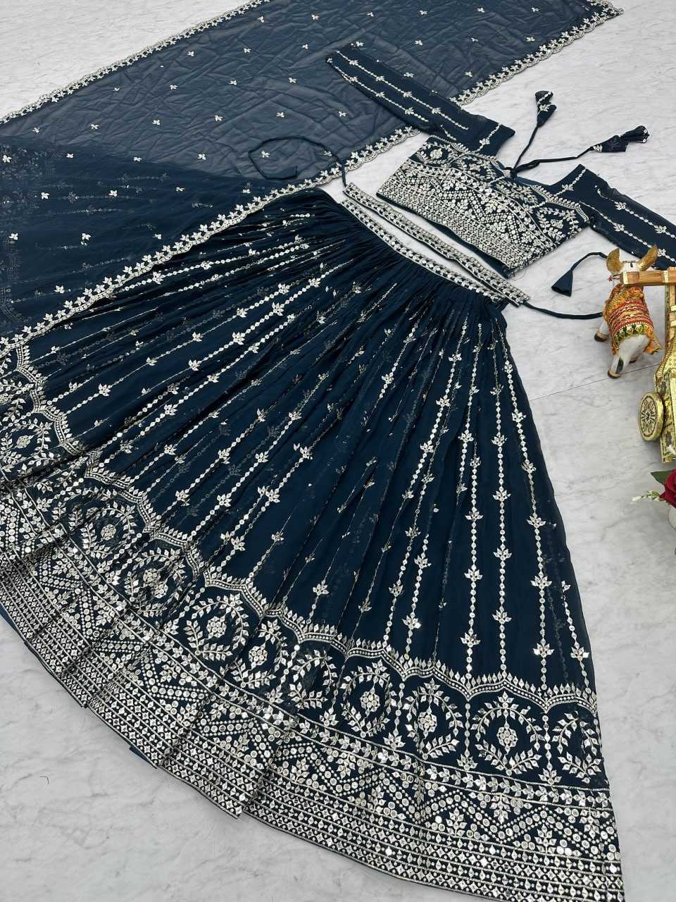 Ynf Faux Georgette KESH127 Ram-085 Lehengas Wedding Collections Festive Collections Wholesale Designer Lehenga Choli Georgette Lehenga Lehenga With Dupatta Manufacturer