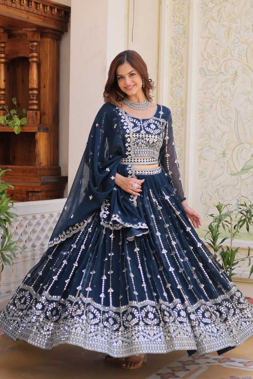 Ynf Faux Georgette KESH127 Ram-085 Lehengas Wedding Collections Festive Collections Wholesale Designer Lehenga Choli Georgette Lehenga Lehenga With Dupatta Manufacturer