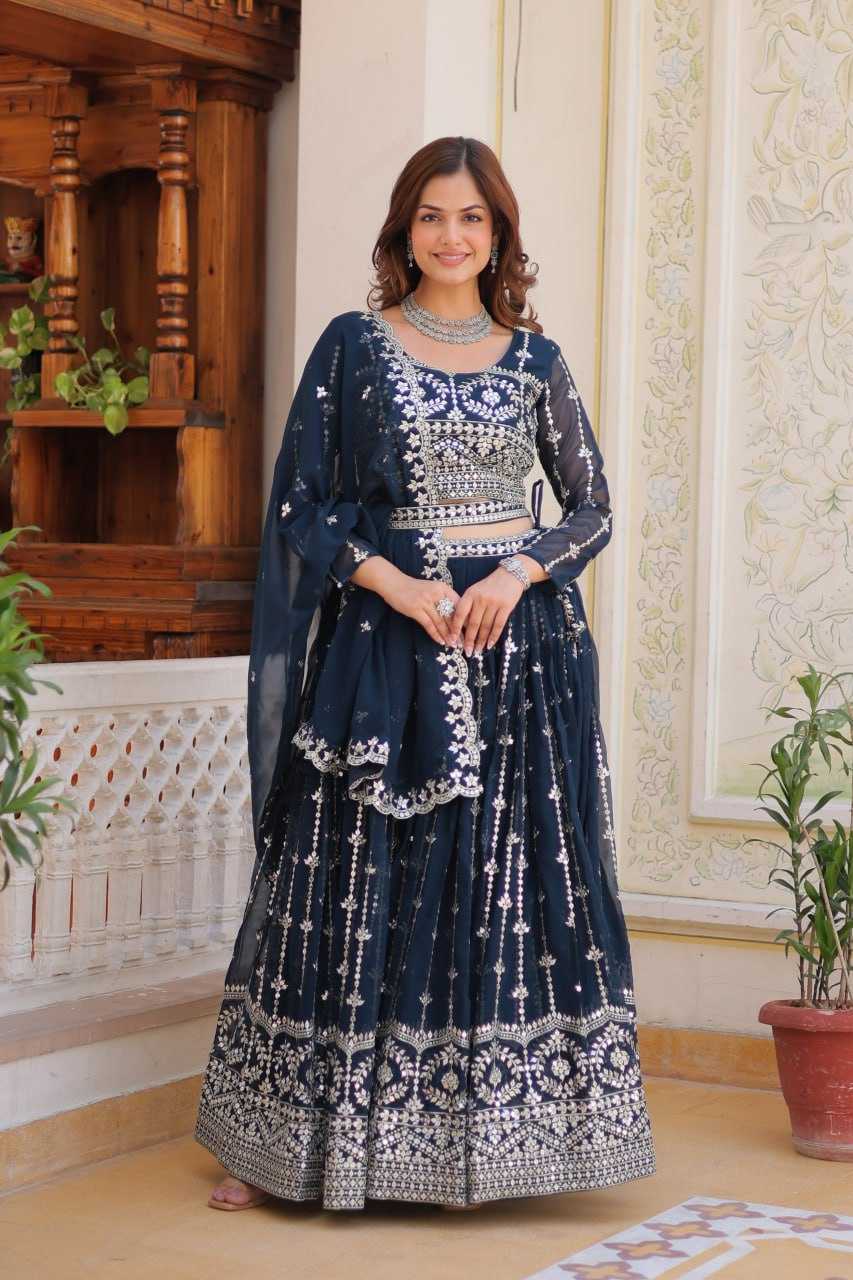 Ynf Faux Georgette KESH127 Ram-085 Lehengas Wedding Collections Festive Collections Wholesale Designer Lehenga Choli Georgette Lehenga Lehenga With Dupatta Manufacturer